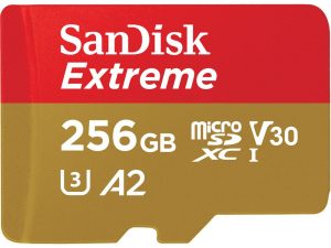 Micro SDHC Extreme 256GB (160mb/s) A2 C10 V30 UHS-I U4